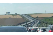 Aglomerație pe Autostrada Soarelui. Turiștii se întorc de pe litoral