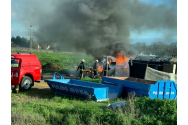Doi români din Spania, la un pas să ardă de vii. Baraca în care locuiau le-a luat foc