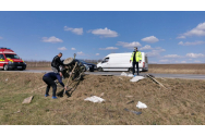 Accident rutier grav între o căruță și un autoturism