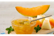 Gem din pepene galben, fără zahăr. Se face rapid, ușor și are mai puțin de 70 de calorii