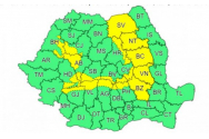 ANM a emis Cod galben de ploi în 18 județe din țară. HARTA zonelor vizate