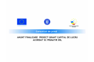 SC PRIMATIR SRL – ANUNT FINALIZARE PROIECT GRANT CAPITAL DE LUCRU ACORDAT