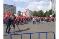 Sindicaliştii de la Poşta Română au protestat astăzi în faţa Guvernului