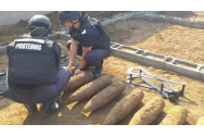 Pirotehniştii ieşeni au „recoltat” 19 bombe de calibru 60 de milimetri