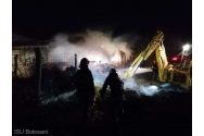 Incendiu la Botoșani. A ars un depozit de furaje de la Vorniceni