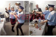 FOTO/VIDEO - Scandal la IPJ Vaslui. Două infirmiere, îmbrăcate în polițiste, filmate în timp ce se destrăbălau la o nuntă