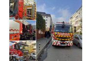 Incendiu puternic la un bloc din Tătărași