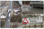 Indicatoarele desenate de şoferi pe uşi de dulap, pe o şosea intens circulată din ţară: „Atenţie, prag uitat intenţionat!”