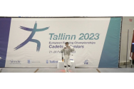 Scrima ieșeană urcă din nou pe podiumul Europei: sabrerul Alexandru Eva este vicecampion la cadeți cu echipa României!