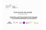 Comunicat de presă –  „GLORIA - feminismul şi abordarea strategică a egalității de gen” 