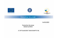 SC OFTALMOLOGIE TARASI-DIMOFTE SRL – Comunicat lansare proiect „Consolidarea capacității de reziliență și competitivității SC OFTALMOLOGIE TARASI-DIMOFTE SRL”,