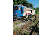 Locomotivă în flăcări, la Scânteia