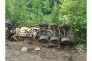 Accident grav la Tarcău. O autocisternă s-a răsturnat la Tarcău