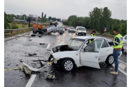 Accident grav pe E 85. Trei persoane au fost rănite, iar una a rămas încarcerată