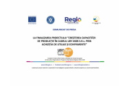 UBY MOB SRL – ”Creșterea capacității de producție în cadrul UBY MOB S.R.L. prin achiziția de utilaje și echipamente”–finalizarea proiectului 
