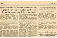 Viu entuziasm la Kiev! ”Poporul ucrainean își exprimă recunoștința față de poporul frate rus în legătură cu trecerea Crimeei în componența R.S.S. Ucrainene”