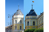 Drapelul de pe turla Primăriei Sfântul Gheorghe, arborat doar pentru pozele oficialităţilor, apoi înlăturat de urgență din motive „tehnice”