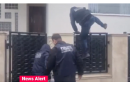 Momente hilare, acasă la Cătălin Cherecheș: un polițist sare gardul, deși poarta este deschisă