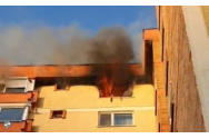 Un apartament din municipiul Piatra-Neamț a luat foc