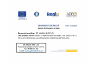 DR. MAZILU & CO SRL – Anunț de începere proiect: Modernizarea și diversificarea activității DR. MAZILU & CO S.R.L. prin dotarea cu noi echipamente moderne și performante