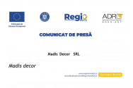 Madis Decor  SRL  anunta inchiderea proiectului  “Performanta si dezvoltare in activitatea de fabricare de mobila pentru birouri si magazine“