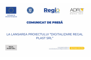 REGAL PLAST S.R.L., Pașcani,derulează, din 04 Noiembrie 2024, proiectul „DIGITALIZARE REGAL PLAST SRL