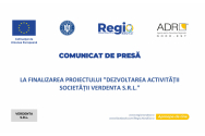 VERDENTA S.R.L., Vaslui, a derulat, din 9 aprilie 2024, proiectul „DEZVOLTAREA ACTIVITĂȚII SOCIETĂȚII VERDENTA S.R.L.”, 