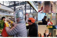 IMAGINEA ZILEI: Chinezii se protejează cu bidoane și pungi de frica CORONAVIRUSULUI